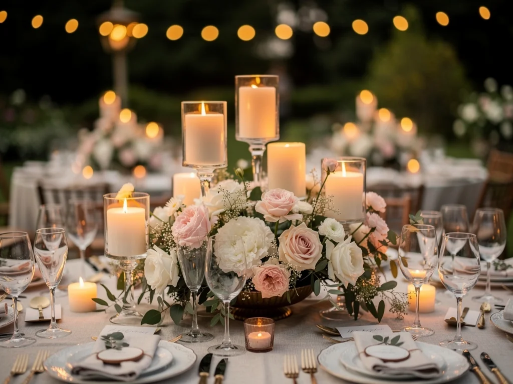 Wedding table floral centerpiece